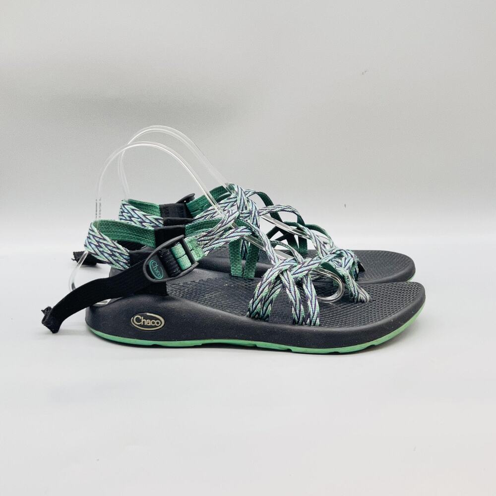 Chaco Sandals Womens 9 Green Polyester Strappy Adjustable Hiking Outdoor Shoes